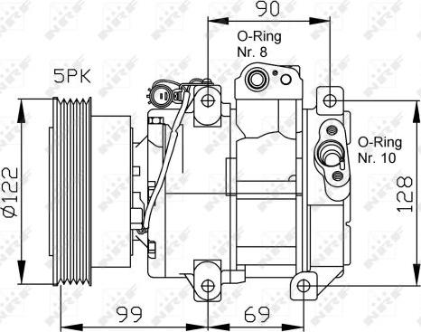 NRF 32442G - Компресор, кондиціонер autocars.com.ua