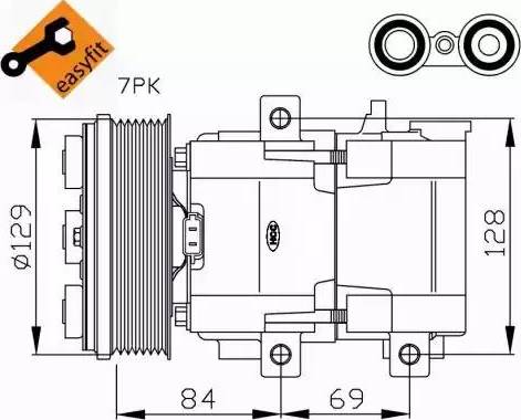 NRF 32447G - Компресор, кондиціонер autocars.com.ua