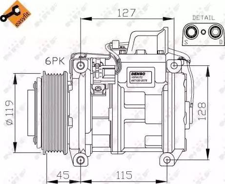 NRF 32453G - Компрессор кондиционера avtokuzovplus.com.ua