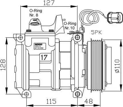 NRF 32464G - Компресор, кондиціонер autocars.com.ua