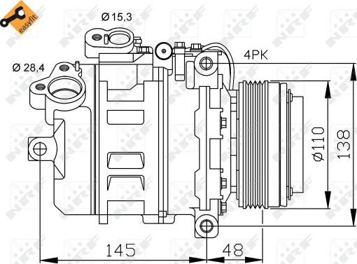 NRF 32465 - Компрессор кондиционера avtokuzovplus.com.ua