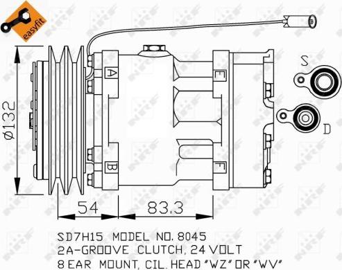 NRF 32469 - Компресор, кондиціонер autocars.com.ua