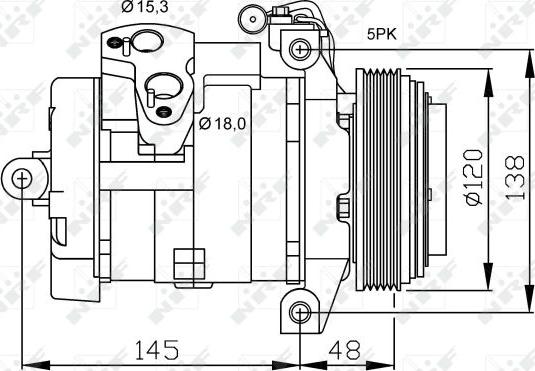 NRF 32470 - Компресор, кондиціонер autocars.com.ua