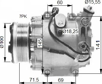 NRF 32491 - Компресор, кондиціонер autocars.com.ua