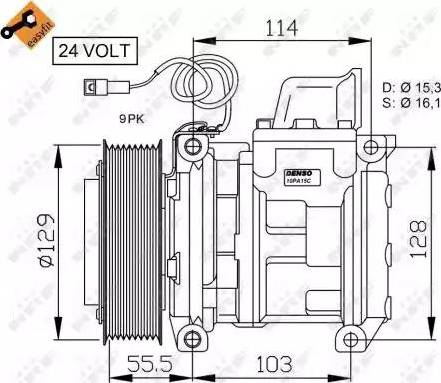 NRF 32567G - Компрессор кондиционера avtokuzovplus.com.ua