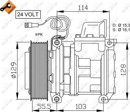 NRF 32567 - Компресор, кондиціонер autocars.com.ua