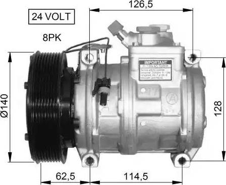 NRF 32662G - Компресор, кондиціонер autocars.com.ua