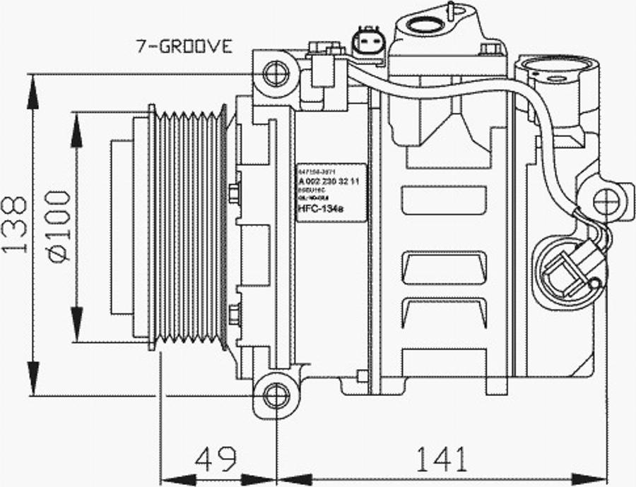 NRF 32675 - Компрессор кондиционера avtokuzovplus.com.ua