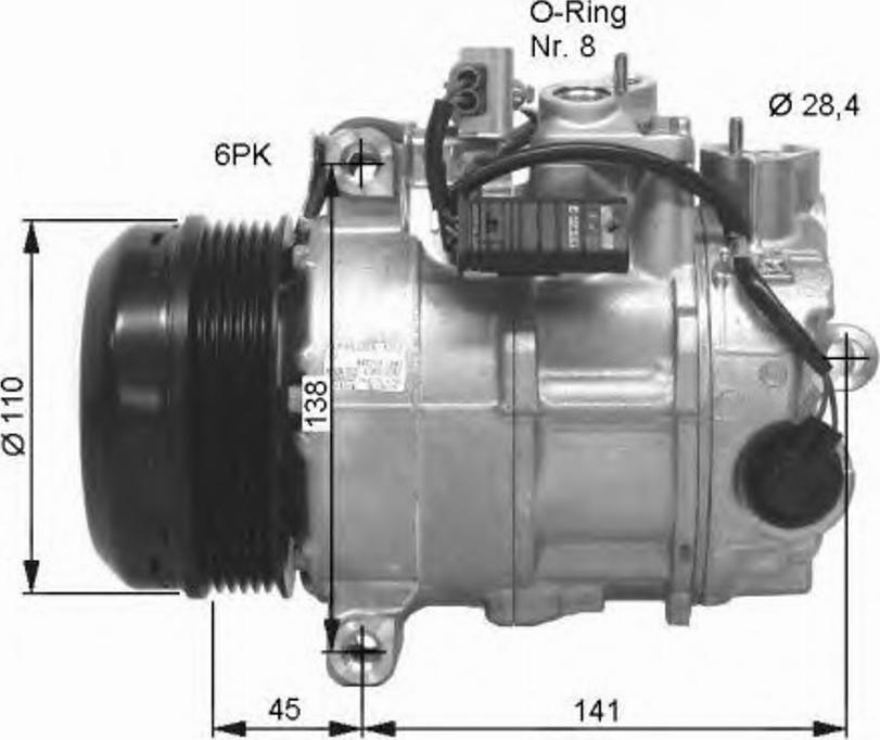 NRF 32676 - Компресор, кондиціонер autocars.com.ua