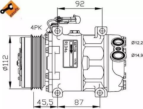 NRF 32701G - Компрессор кондиционера avtokuzovplus.com.ua