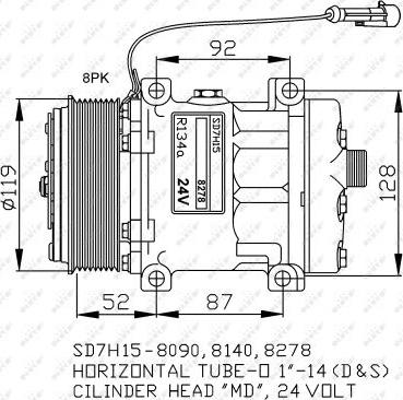 NRF 32702G - Компресор, кондиціонер autocars.com.ua