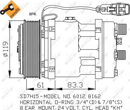 NRF 32707 - Компрессор кондиционера avtokuzovplus.com.ua