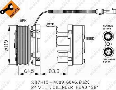 NRF 32750 - Компрессор кондиционера avtokuzovplus.com.ua