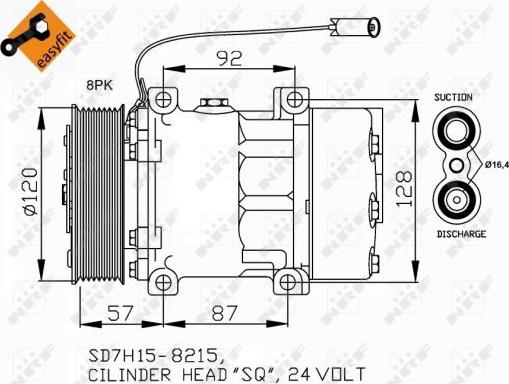 NRF 32752 - Компресор, кондиціонер autocars.com.ua