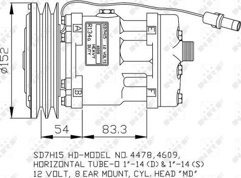 NRF 32756G - Компресор, кондиціонер autocars.com.ua