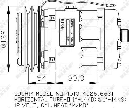 NRF 32760G - Компресор, кондиціонер autocars.com.ua