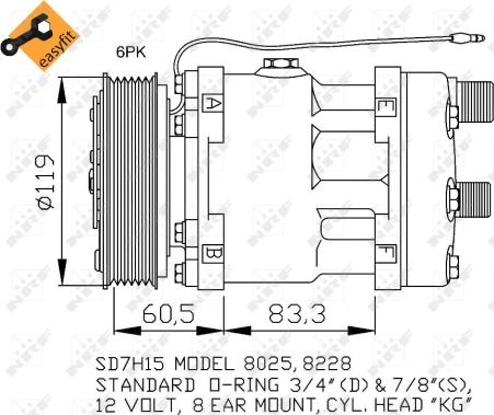 NRF 32768 - Компрессор кондиционера avtokuzovplus.com.ua