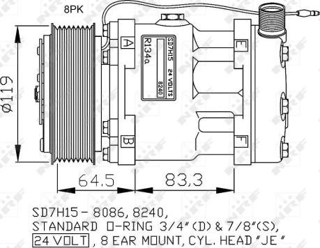 NRF 32770G - Компресор, кондиціонер autocars.com.ua