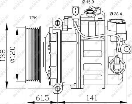 NRF 32777 - Компрессор кондиционера avtokuzovplus.com.ua