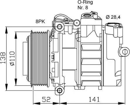 NRF 32778G - Компресор, кондиціонер autocars.com.ua