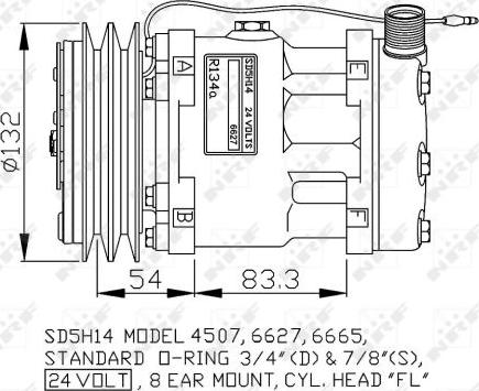 NRF 32799G - Компресор, кондиціонер autocars.com.ua