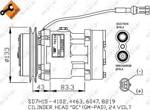 NRF 32808G - Компресор, кондиціонер autocars.com.ua