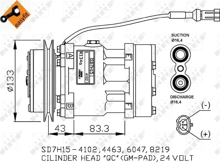 NRF 32808 - Компрессор кондиционера autodnr.net