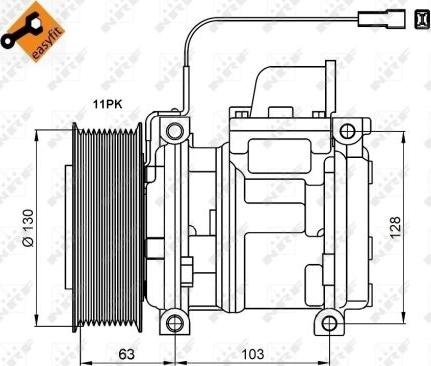 NRF 32829 - Компресор, кондиціонер autocars.com.ua