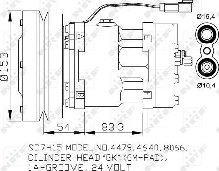 NRF 32879 - Компресор, кондиціонер autocars.com.ua