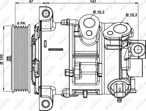 NRF 32882 - Компресор, кондиціонер autocars.com.ua