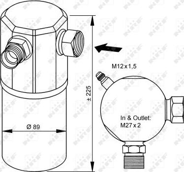 NRF 33065 - Осушитель, кондиционер avtokuzovplus.com.ua