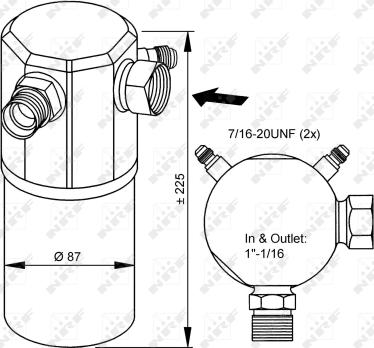 NRF 33175 - Осушитель, кондиционер avtokuzovplus.com.ua