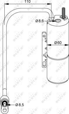 NRF 33309 - Осушитель, кондиционер avtokuzovplus.com.ua