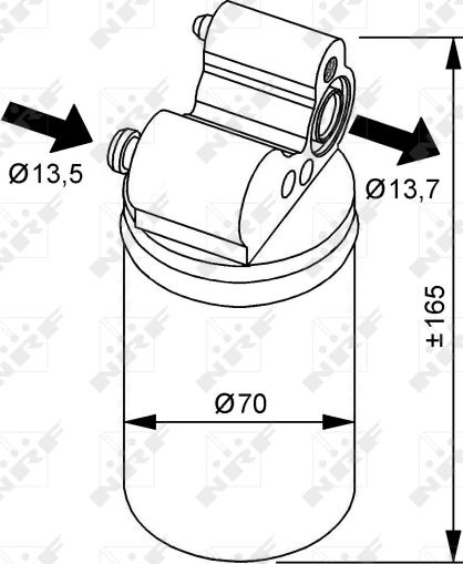 NRF 33313 - Осушувач, кондиціонер autocars.com.ua