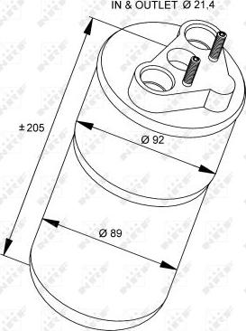 NRF 33317 - Осушитель, кондиционер avtokuzovplus.com.ua