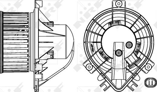 NRF 34158 - Вентилятор салону autocars.com.ua