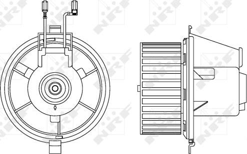 NRF 34165 - Вентилятор салону autocars.com.ua