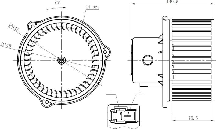 NRF 34275 - Вентилятор салону autocars.com.ua