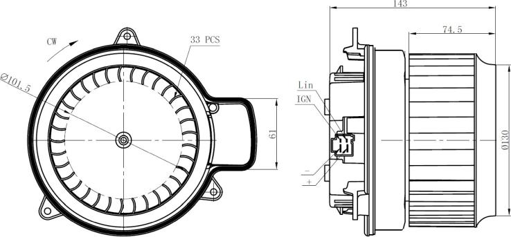 NRF 34287 - Вентилятор салону autocars.com.ua