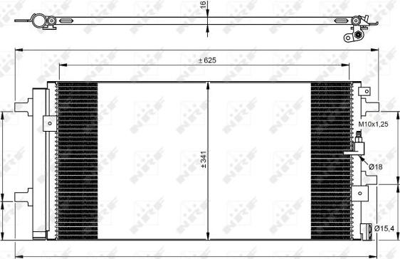 NRF 350060 - Конденсатор, кондиціонер autocars.com.ua