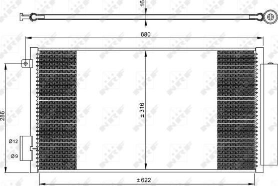 NRF 350061 - Конденсатор, кондиціонер autocars.com.ua