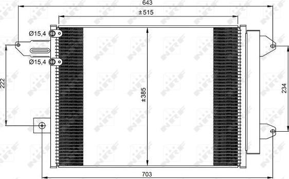 NRF 350070 - Конденсатор, кондиціонер autocars.com.ua