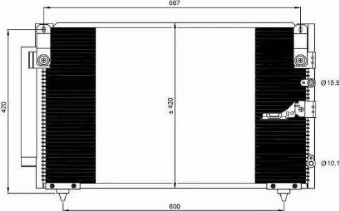 NRF 350093 - Конденсатор, кондиціонер autocars.com.ua