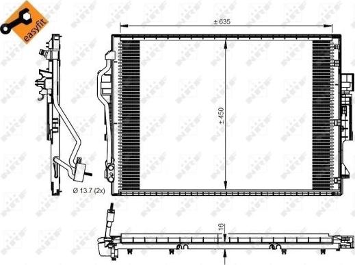 NRF 350218 - Конденсатор кондиционера avtokuzovplus.com.ua