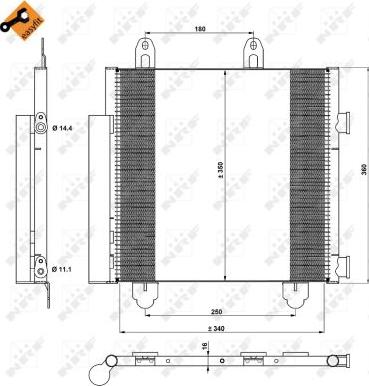 NRF 350231 - Конденсатор кондиционера avtokuzovplus.com.ua