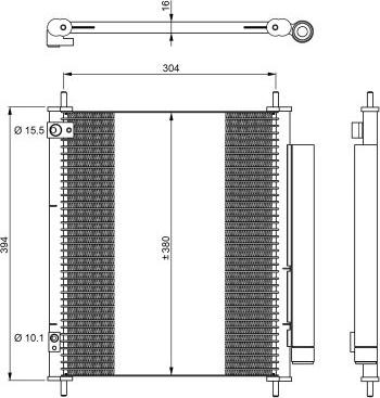 NRF 350326 - Конденсатор, кондиціонер autocars.com.ua