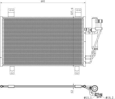 NRF 350361 - Конденсатор, кондиціонер autocars.com.ua