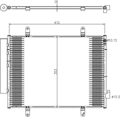 NRF 350371 - Конденсатор, кондиціонер autocars.com.ua