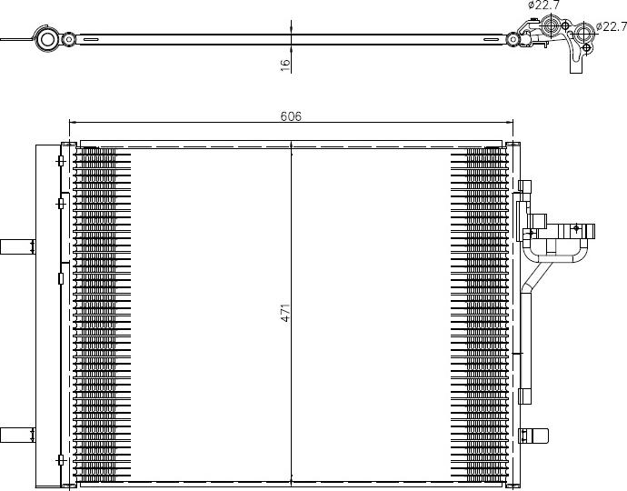 NRF 350375 - Конденсатор, кондиціонер autocars.com.ua
