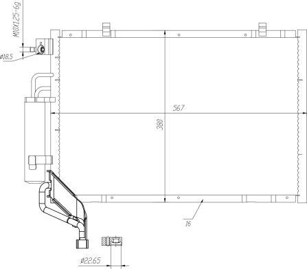 NRF 350453 - Конденсатор кондиционера avtokuzovplus.com.ua